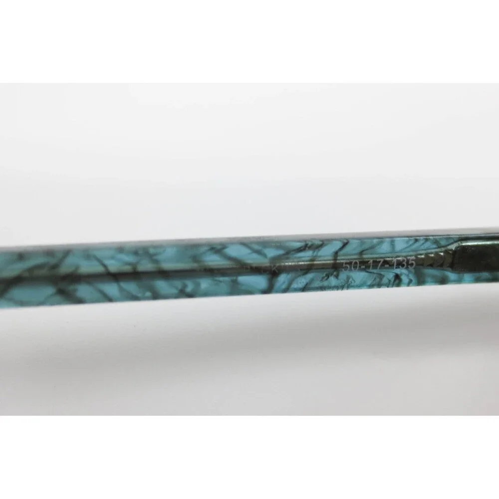 XOXO Tybee Eyeglasses Black Teal Marbled Cat Eye Semi Rimless Frames 50-17-135